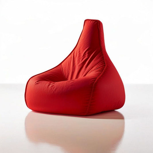 Tropfenförmiger Sitzsack-Sessel, Rot, 90 x 90 x 110 cm