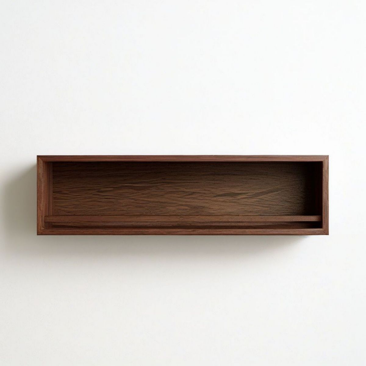 Wandregal mit offenem Fach, 100 x 30 x 20 cm, Dunkelbraun, MDF mit Walnussfurnier