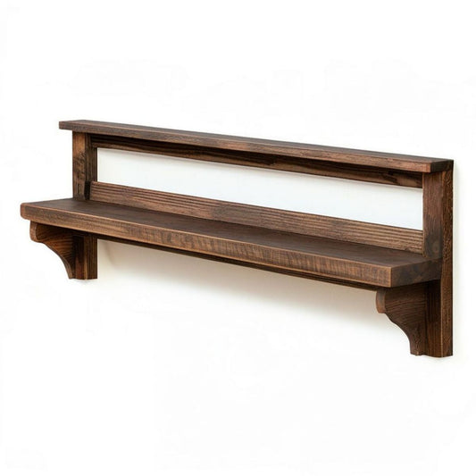 Massivholz-Wandregal Dunkelbraun 120 x 20 x 45 cm